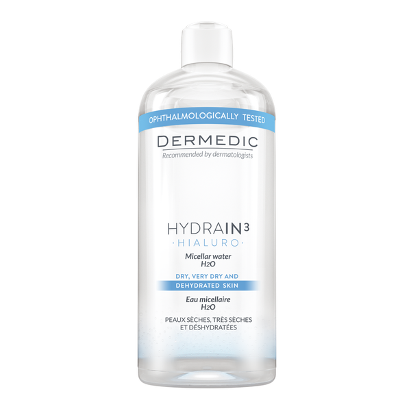 DERMEDIC HYDRAIN MICELLAR WATER H2O: Nước Tẩy Trang Dịu Nhẹ Cho Làn Da Nhạy Cảm