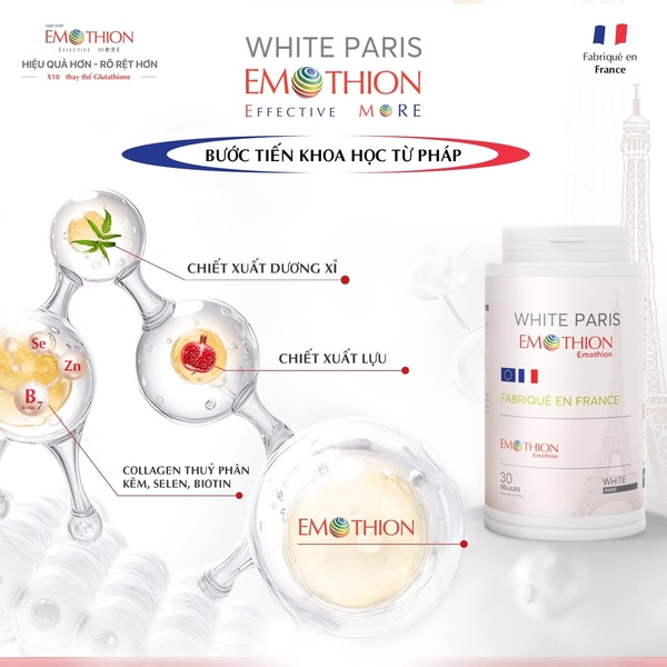White Paris Emothion: Đột Phá Khoa Học Từ Pháp Cho Làn Da Trắng Sáng & Cơ Thể Khỏe Mạnh
