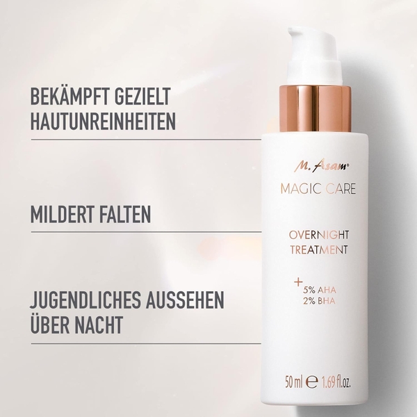 M. ASAM® MAGIC CARE OVERNIGHT TREATMENT AHA & BHA 50ML / TẨY TẾ BÀO CHẾT AHA & BHA 