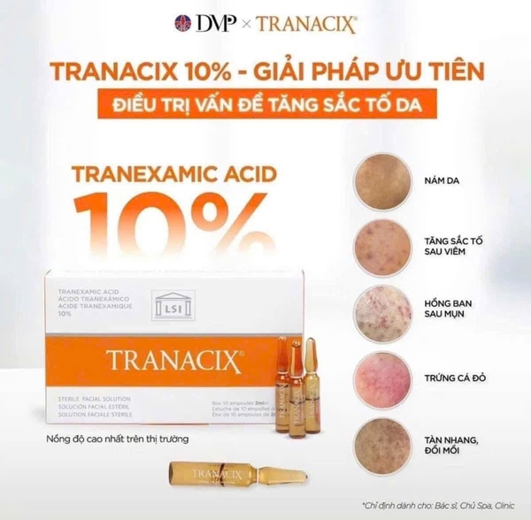 TRANACIX® Sterile Facial Solution – Tinh Chất Tranexamic Acid 10% Làm Mờ Nám & Sắc Tố Chuyên Sâu