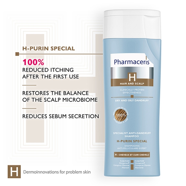 Pharmaceris H-PURIN SPECIAL: Dầu Gội Trị Gàu Chuyên Biệt, Giảm Ngứa Và Cân Bằng Hệ Vi Sinh Da Đầu