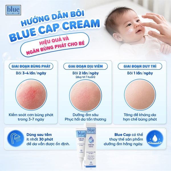 Blue Cap Cream 50g – Kem dưỡng ẩm sâu, hỗ trợ làm dịu da khô và nhạy cảm