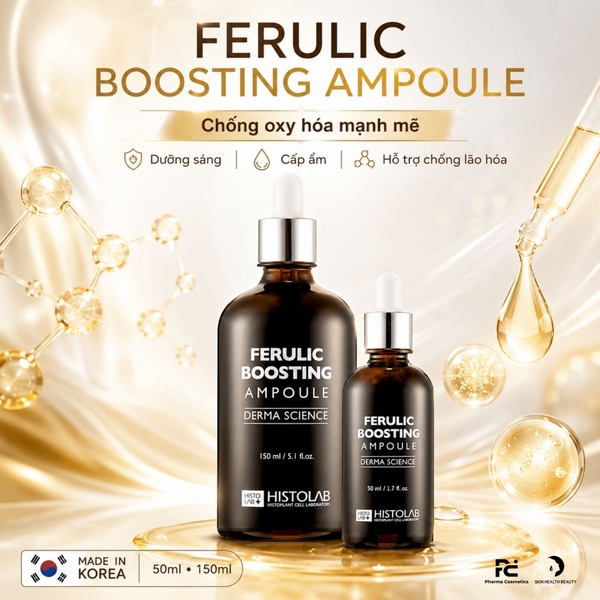 Histolab Ferulic Boosting Ampoule – Tinh Chất Chống Oxy Hóa, Dưỡng Sáng Da Và Giúp Da Trông Tươi Trẻ Mịn Màng