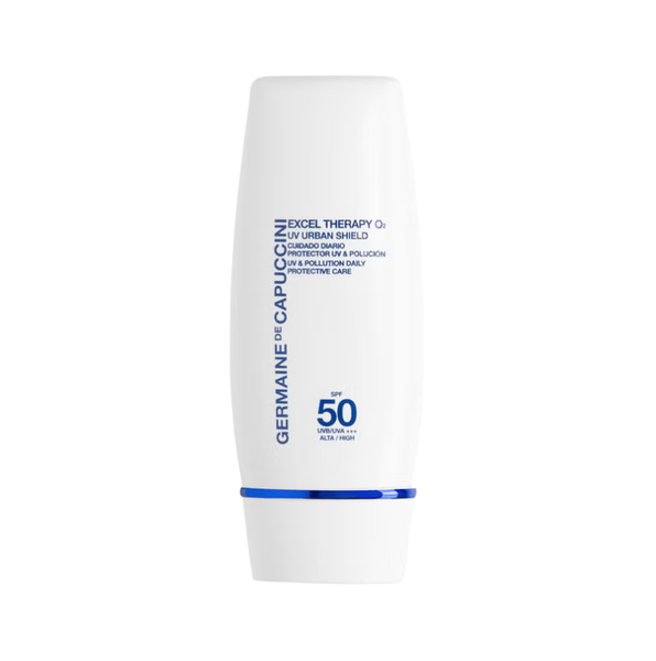 GERMAINE DE CAPUCCINI EXCEL THERAPY O2 UV URBAN SHIELD SPF 50+: Kem Chống Nắng "Lá Chắn" Chống Ô Nhiễm, Ánh Sáng Xanh & Tia UV