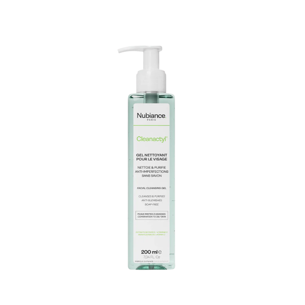 NUBIANCE CLEANACTYL FACIAL CLEANSING GEL - Gel Rửa Mặt Cho Da Dầu, Hỗn Hợp