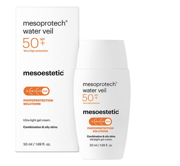 Mesoestetic Mesoprotech Light Water Antiaging Veil 50+: Kem Chống Nắng Cấp Ẩm & Trẻ Hóa Toàn Diện