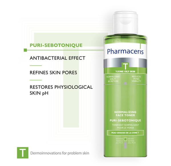 Pharmaceris T Puri-Sebotonique: Nước Hoa Hồng Cân Bằng, Kiềm Dầu & Ngăn Ngừa Mụn Chuyên Sâu