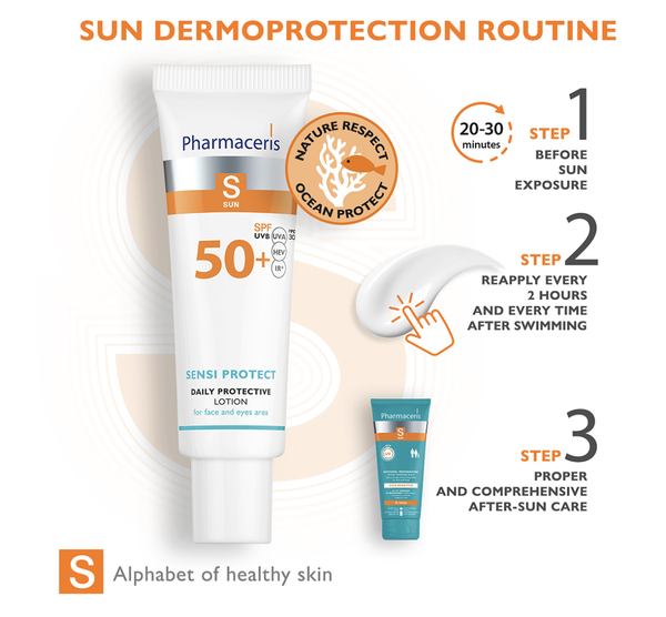 Pharmaceris S Sensi Protect SPF 50+: Sữa Chống Nắng Cho Mặt Và Vùng Mắt Nhạy Cảm