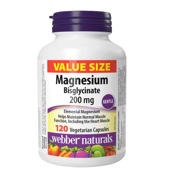 WEBBER NATURALS MAGNESIUM BISGLYCINATE: Hỗ Trợ Xương Răng Chắc Khỏe, Giảm Căng Thẳng, Dễ Hấp Thu 
