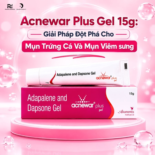 Acnewar Plus Gel 15g: Giải Pháp Đột Phá Cho Mụn Trứng Cá Và Mụn Viêm sưng