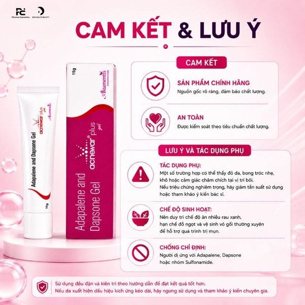 Acnewar Plus Gel 15g: Giải Pháp Đột Phá Cho Mụn Trứng Cá Và Mụn Viêm sưng