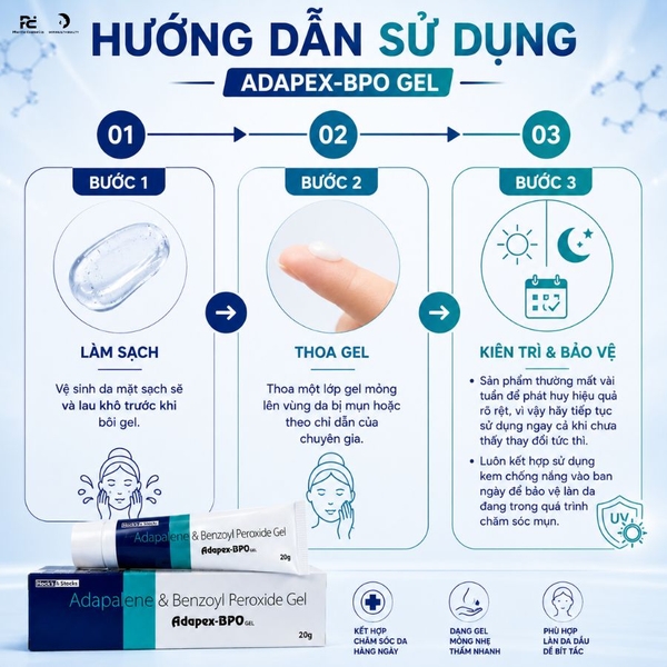 Adapex-BPO Gel: Giải Pháp "Diệt Mụn" Chuyên Sâu Với Adapalene & Benzoyl Peroxide