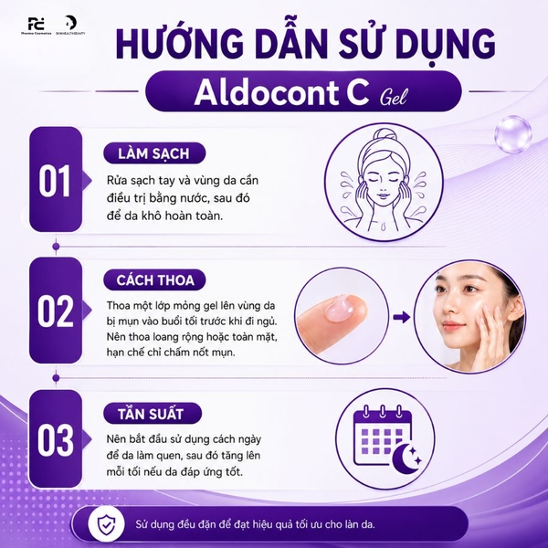Aldocont C Gel: Giải Pháp Hỗ Trợ Điều Trị Mụn Trứng Cá, Mụn Viêm & Dày Sừng Từ Adapalene & Clindamycin