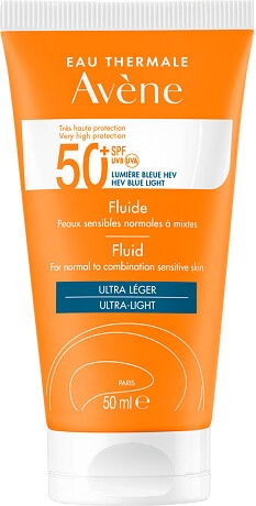 AVENE VERY HIGH PROTECTION FLUID SPF50+ / KEM CHỐNG NẮNG QUANG PHỔ RỘNG CHO DA THƯỜNG, DA HỖN HỢP NHẠY CẢM