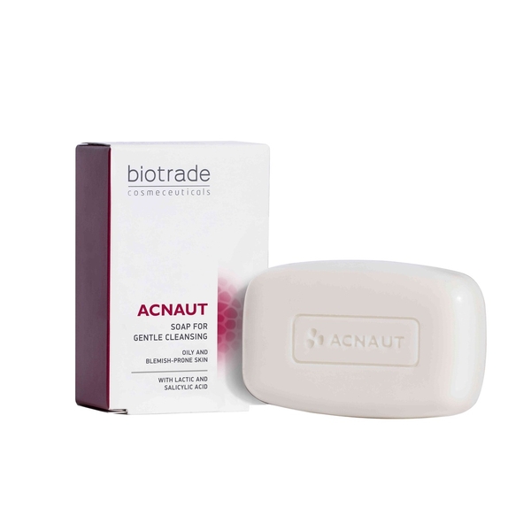 Biotrade Acnaut Soap For Gentle Cleansing 100gr – Xà Phòng Y Tế Trị Mụn Lưng & Viêm Nang Lông