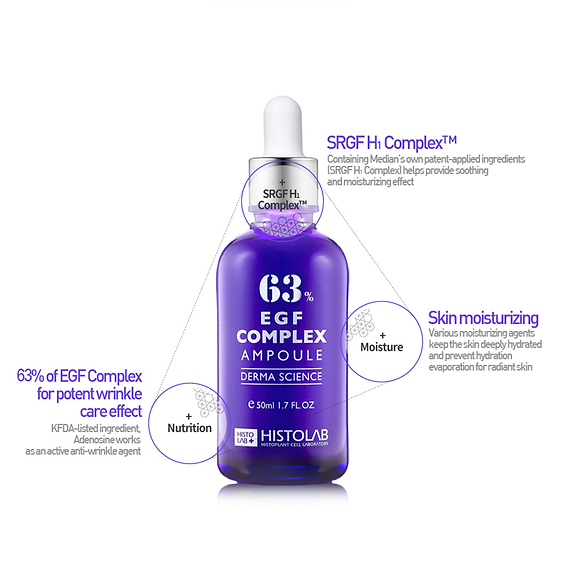 Histolab 63% EGF Complex Ampoule – Tinh Chất Hỗ Trợ Làm Mờ Nếp Nhăn, Tăng Cường Độ Đàn Hồi Và Nuôi Dưỡng Da Tươi Trẻ