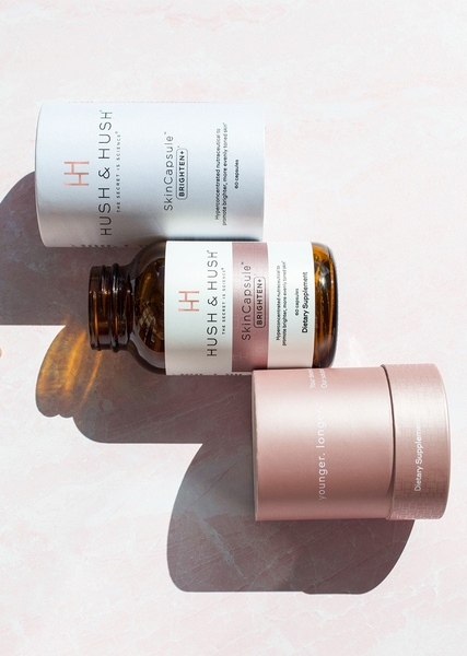 HUSH & HUSH SkinCapsule BRIGHTEN +/ VIÊN UỐNG SÁNG DA VÀ MỜ THÂM NÁM (THUẦN CHAY)