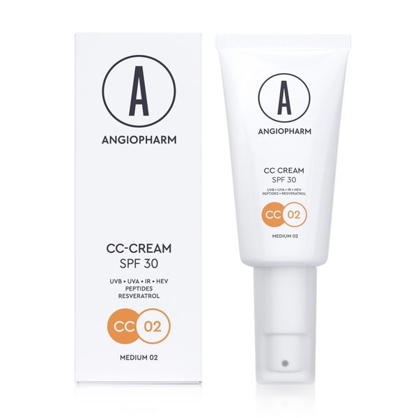 ANGIOPHARM CC-Cream SPF 30 – Kem chống nắng hiệu chỉnh màu da với 3 tông màu