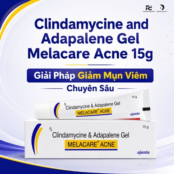 Clindamycine and Adapalene Gel Melacare Acne 15g: Giải Pháp Giảm Mụn Viêm Chuyên Sâu