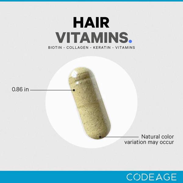 Codeage Hair Vitamins (120 Viên) – ​​​​​​​Viên Uống Hỗ Trợ Mọc Tóc  Công Thức Toàn Diện Cho Mái Tóc Chắc Khỏe