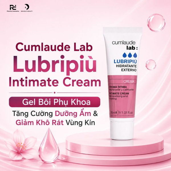 Cumlaude Lab Lubripiù Intimate Cream: Gel Bôi Phụ Khoa Tăng Cường Dưỡng Ẩm & Giảm Khô Rát Vùng Kín