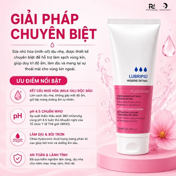 Cumlaude Lab Lubripiù Intimate Hygiene: Sữa Rửa Vùng Kín Chuyên Biệt Cho Triệu Chứng Khô Rát