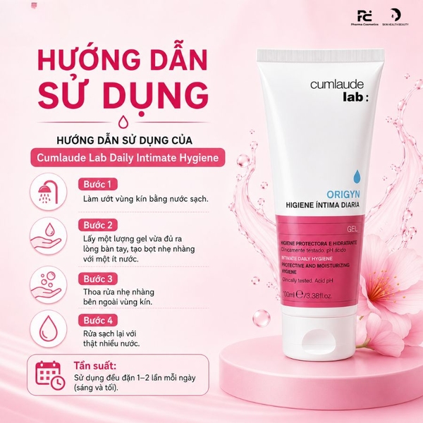 Cumlaude Lab Daily Intimate Hygiene: Gel Vệ Sinh Hàng Ngày Tăng Cường Dưỡng Ẩm & Bảo Vệ Niêm Mạc