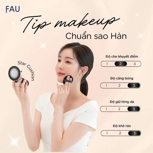 FAU Star Cushion SPF 50/PA+++ – Phấn Nước Trang Điểm Che Phủ Hoàn Hảo, Dưỡng Ẩm Và Bảo Vệ Da