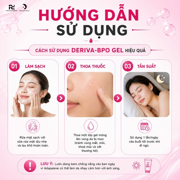 Deriva-BPO Gel: Giải Pháp Giảm Mụn Trứng Cá, Kháng Viêm Và Giải Phóng Lỗ Chân Lông