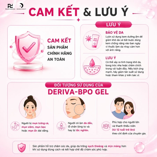 Deriva-BPO Gel: Giải Pháp Giảm Mụn Trứng Cá, Kháng Viêm Và Giải Phóng Lỗ Chân Lông