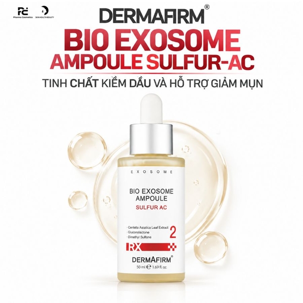DERMAFIRM BIO EXOSOME AMPOULE SULFUR-AC / TINH CHẤT KIỀM DẦU VÀ ĐIỀU TRỊ MỤN