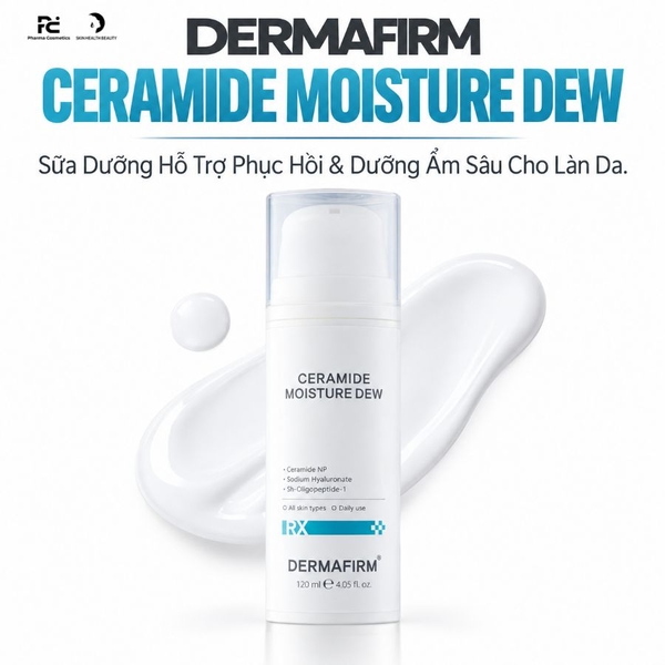 DERMAFIRM CERAMIDE MOISTURE DEW / SỮA DƯỠNG NGĂN NGỪA MẤT NƯỚC QUA DA