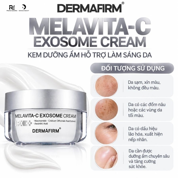 DERMAFIRM MELAVITA-C EXOSOME CREAM / KEM DƯỠNG ẨM HỖ TRỢ LÀM SÁNG DA