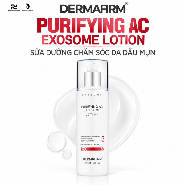 DERMAFIRM PURIFYING AC EXOSOME LOTION / SỮA DƯỠNG CHĂM SÓC DA DẦU MỤN