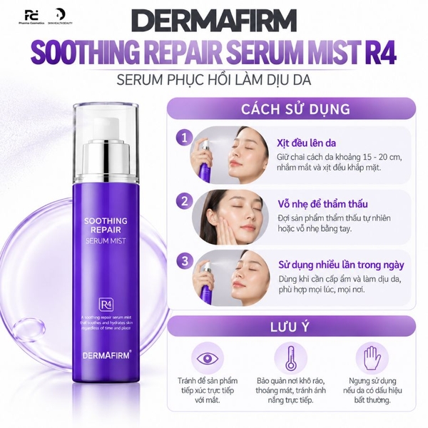 DERMAFIRM SOOTHING REPAIR SERUM MIST R4 / SERUM PHỤC HỒI LÀM DỊU DA