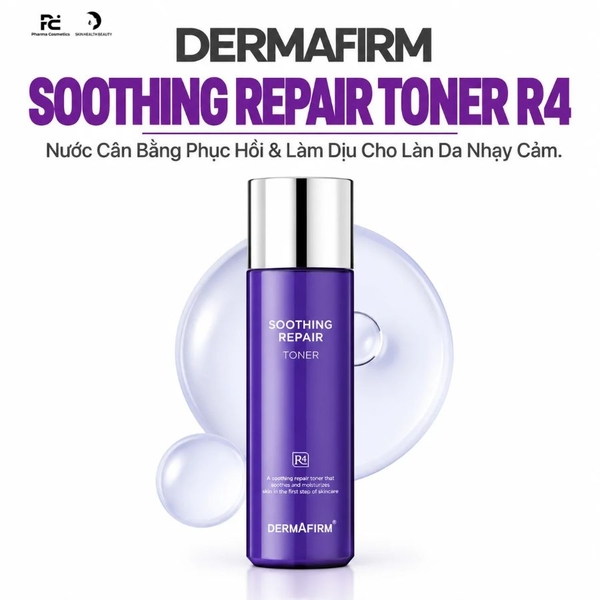 DERMAFIRM SOOTHING REPAIR TONER R4 / NƯỚC CÂN BẰNG PHỤC HỒI CHO DA TỔN THƯƠNG GIÃN MAO MẠCH