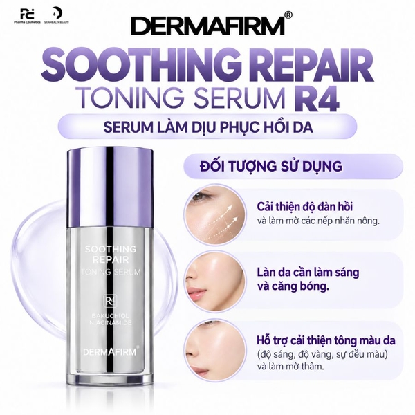 DERMAFIRM SOOTHING REPAIR TONING SERUM R4 / SERUM LÀM DỊU PHỤC HỒI DA