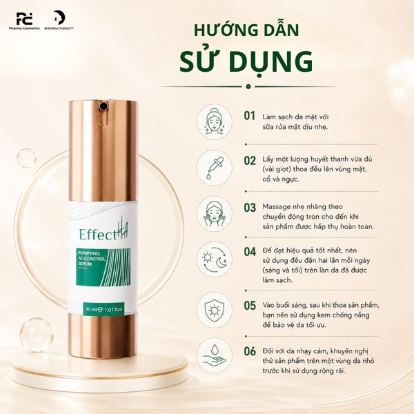EFFECTHA PURIFYING AC CONTROL SERUM: Huyết Thanh Thanh Lọc & Kiểm Soát Mụn Hiệu Quả Cho Làn Da Sáng Khỏe
