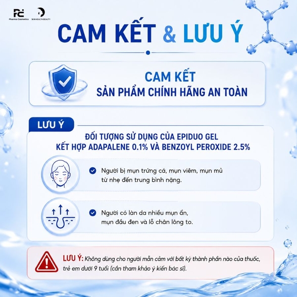 Epiduo ADAPALENE-0.1%W/W+BENZOYL PEROXIDE-2.5%W/W gel: Giải Pháp Hỗ Trợ Cải Thiện Mụn Trứng Cá, Mụn Đầu Đen Và Viêm Da Chuyên Sâu