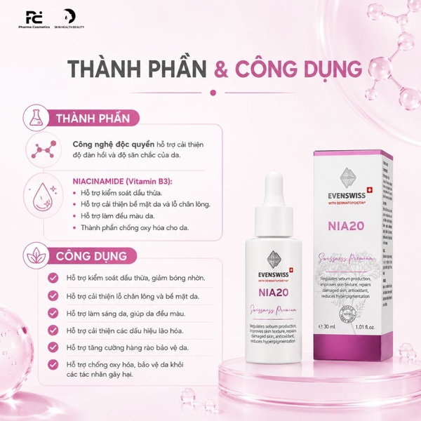EVENSWISS NIA20 / TINH CHẤT CHĂM SÓC DA ĐA NĂNG