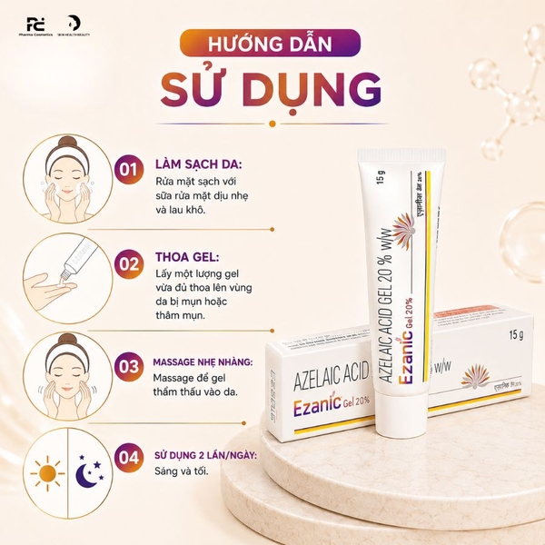 EZANIC GEL 20% AZELAIC ACID 15g / GEL TRỊ MỤN GIẢM THÂM