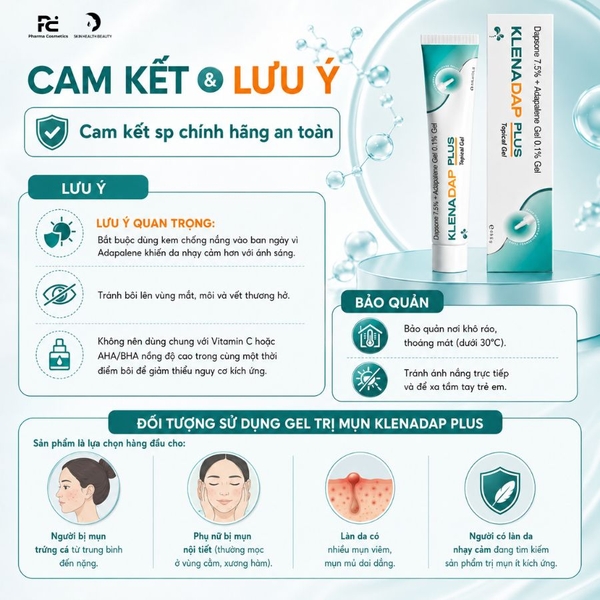 Gel Trị Mụn Klenadap Plus: Giải Pháp "Kép" Cho Mụn Viêm & Mụn Nội Tiết