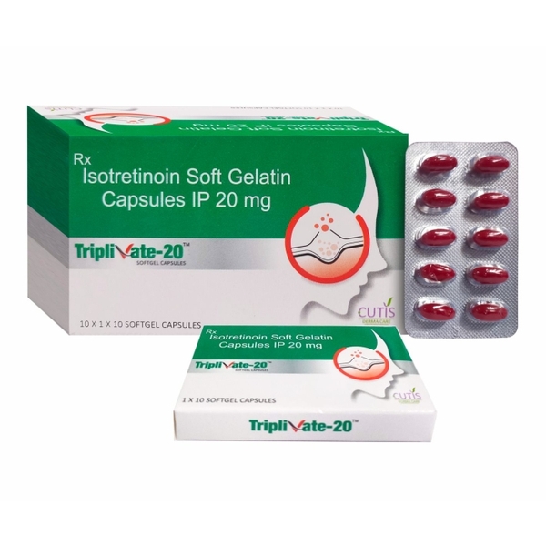 Triplivate 20 (Isotretinoin 20mg): Giải Pháp Hỗ Trợ Điều Trị  Mụn Trứng Cá Nặng Và Mụn Dạng Bọc