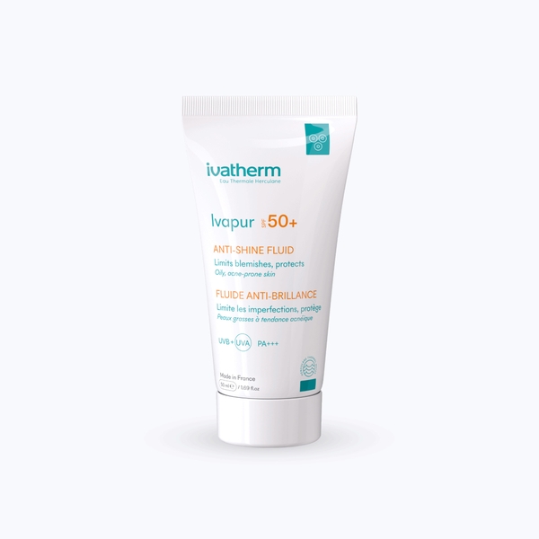 IVATHERM IVAPUR ANTI-SHINE FLUID SPF 50+: Kem Chống Nắng Kiềm Dầu, Bảo Vệ Toàn Diện Cho Da Mụn & Nhạy Cảm