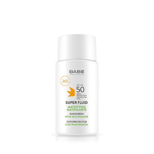 BABÉ SUPER FLUID MATTIFYING SPF 50: Kem Chống Nắng Siêu Lì, Kiềm Dầu Cho Da Dầu Mụn Suốt 365 Ngày