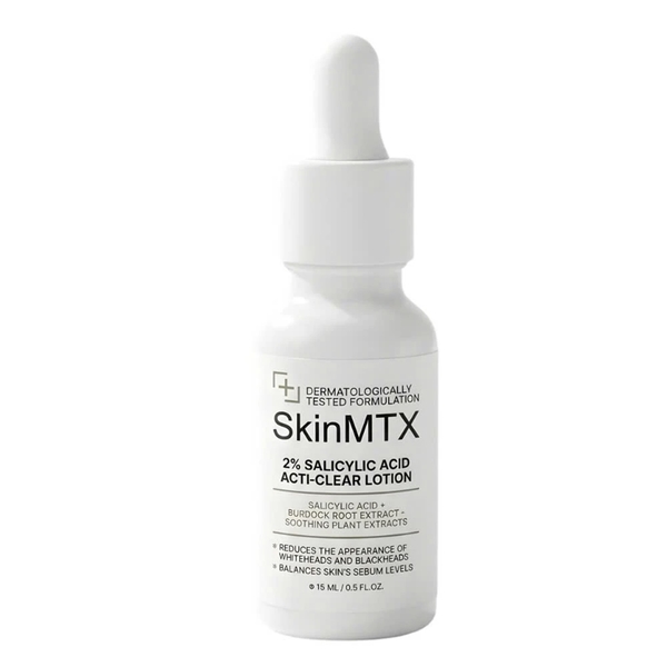 SKINMTX 2% Salicylic Acid Acti-Clear Lotion: Giải Pháp Loại Bỏ Mụn Đầu Đen & Thông Thoáng Lỗ Chân Lông