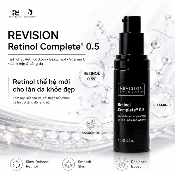 REVISION Retinol Complete® 0.5 – Tinh Chất Dưỡng Sáng, Làm Mịn Bề Mặt Da Và Ngăn Ngừa Dấu Hiệu Tuổi Tác