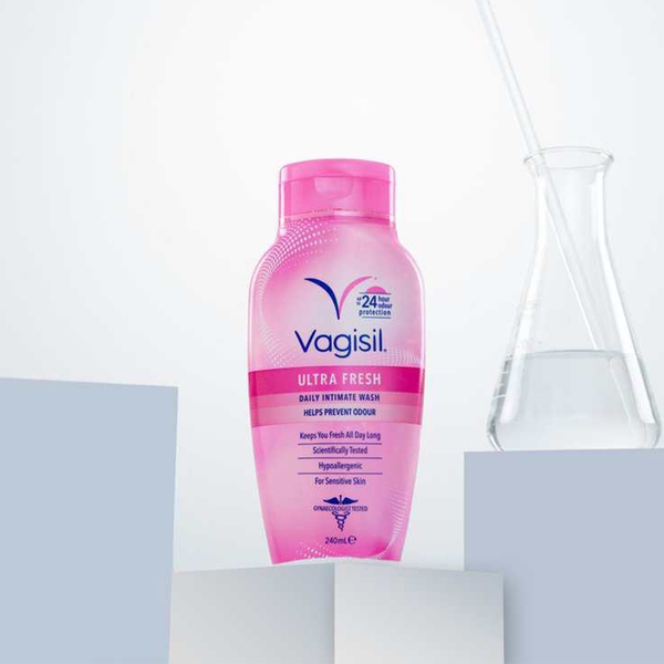 VAGISIL ULTRA FRESH DAILY INTIMATE WASH: Gel Vệ Sinh Phụ Nữ - Sạch Sâu, Ngăn Mùi 24h & Cân Bằng pH
