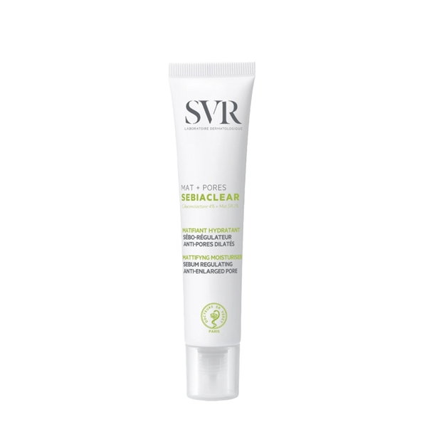 SVR Sebiaclear MAT+PORES: Kem Dưỡng Giảm Mụn, Se Khít Lỗ Chân Lông Và Kiềm Dầu 8H