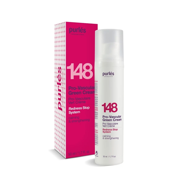 Purlés Pro-Vascular Green Cream (152): Kem Dưỡng Trung Hòa Sắc Đỏ & Phục Hồi Da Mao Mạch